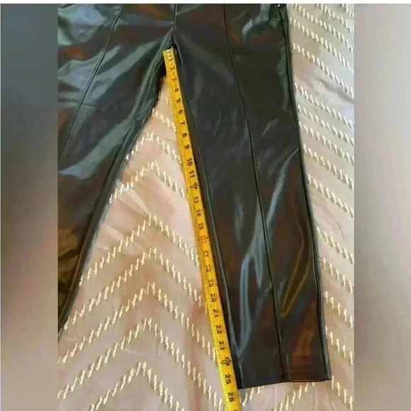 NWT RW&CO Brown Faux-Leather High-Waist Slim Ankle Pant Women's Size 12 - Picture 8 of 13